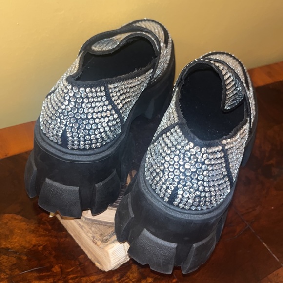 Steve Madden Trifecta Rhinestone Loafers - Picture 14 of 16